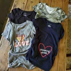 a:glow maternity Tee Shirts BUNDLE of Four Size Small